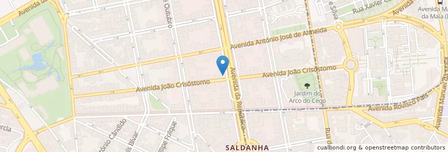 Mapa de ubicacion de Santander Totta en Portugal, Área Metropolitana De Lisboa, Lissabon, Grande Lisboa, Lissabon, Avenidas Novas.