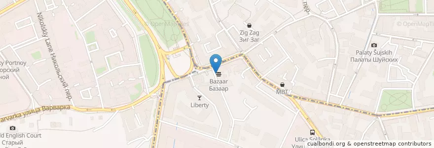 Mapa de ubicacion de Базаар en Россия, Центральный Федеральный Округ, Москва, Центральный Административный Округ, Таганский Район.