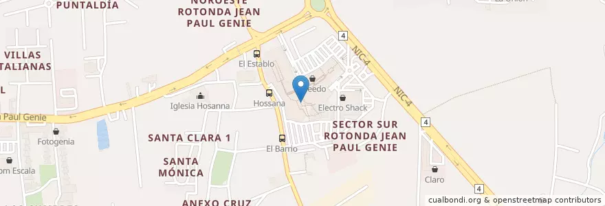 Mapa de ubicacion de Espresso Americano en 니카라과, Departamento De Managua, Managua (Municipio).
