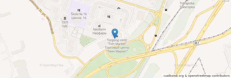 Mapa de ubicacion de Сопрано en Rusia, Центральный Федеральный Округ, Московская Область, Одинцовский Городской Округ.