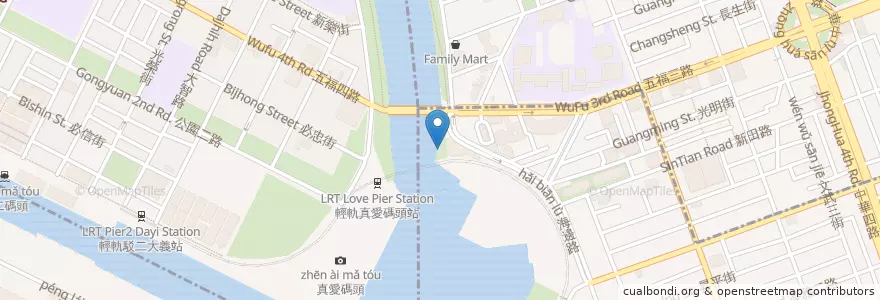 Mapa de ubicacion de MORE WORLD 河畔異國餐廳 en 臺灣, 高雄市.