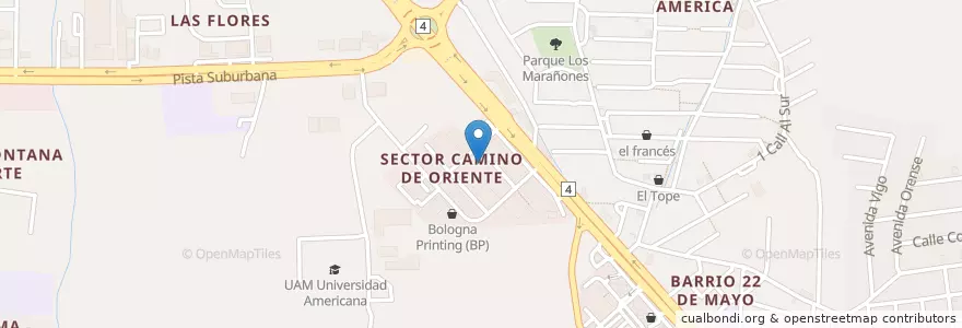 Mapa de ubicacion de Burger King en Никарагуа, Departamento De Managua, Managua (Municipio).