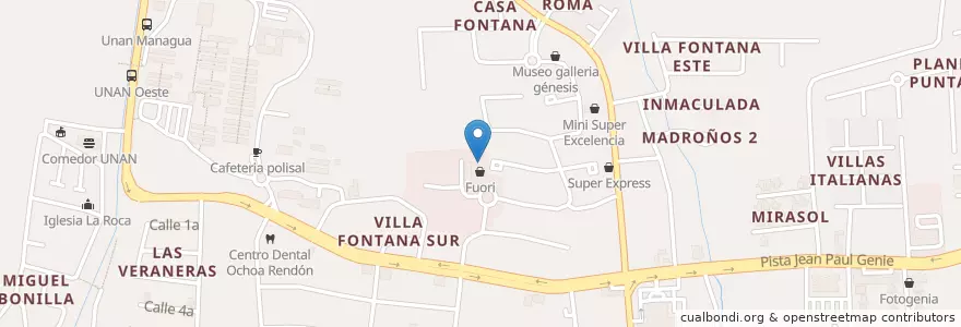 Mapa de ubicacion de Studio Ballare en Nicaragua, Departamento De Managua, Managua (Municipio).