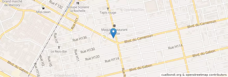 Mapa de ubicacion de Pharmacie Khaira en ساحل عاج, آبیجان, Koumassi, Marcory.
