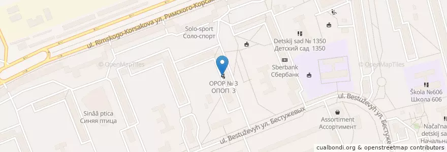 Mapa de ubicacion de ОПОП № 3 en Rusia, Distrito Federal Central, Москва, Северо-Восточный Административный Округ, Район Отрадное.