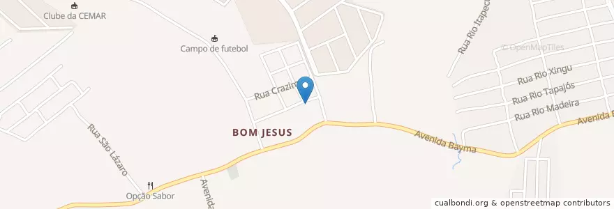 Mapa de ubicacion de Posto de Saúde Bom Jesus en 브라질, 북동지방, 마라냥, Região Geográfica Intermediária De Imperatriz, Microrregião De Imperatriz, 임페라트리스.