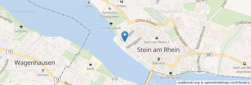Mapa de ubicacion de Wasserfels en Schweiz/Suisse/Svizzera/Svizra, Schaffhausen, Stein Am Rhein.