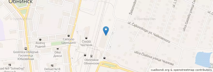 Mapa de ubicacion de Автовокзал "Обнинск" en روسيا, Центральный Федеральный Округ, Калужская Область, Городской Округ Обнинск.