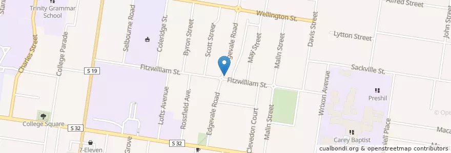 Mapa de ubicacion de The Quartermaster's Store en Australia, Victoria, City Of Boroondara.