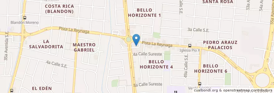 Mapa de ubicacion de Vurro Burguesas-Bello Horizonte en Nicaragua, Departamento De Managua, Managua (Municipio).