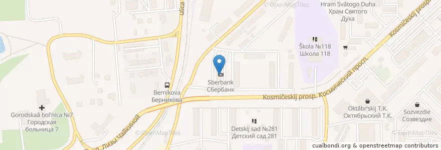 Mapa de ubicacion de Сбербанк en Rússia, Distrito Federal Siberiano, Омская Область, Омский Район, Городской Округ Омск.