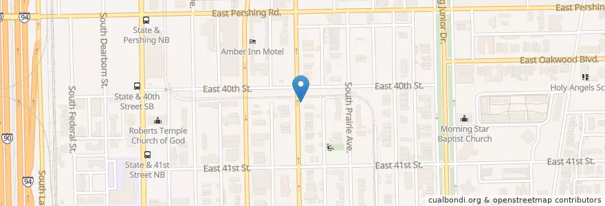Mapa de ubicacion de Indiana Ave & 40th St en Estados Unidos Da América, Illinois, Chicago.