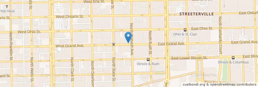 Mapa de ubicacion de Wabash Ave & Grand Ave en United States, Illinois, Chicago.