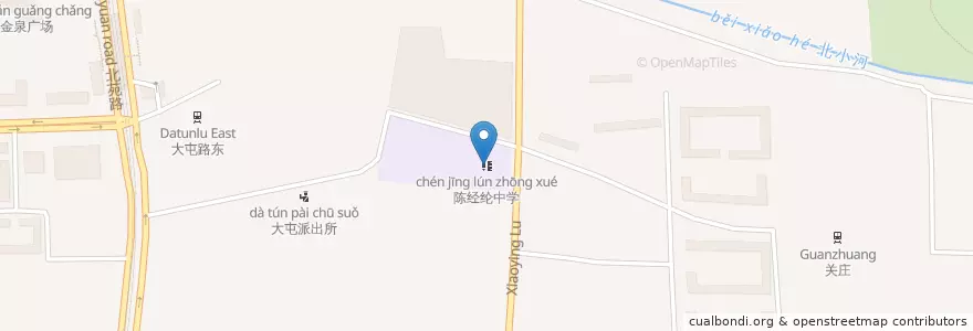 Mapa de ubicacion de 陈经纶中学 en China, Pequim, Hebei, 朝阳区 / Chaoyang.