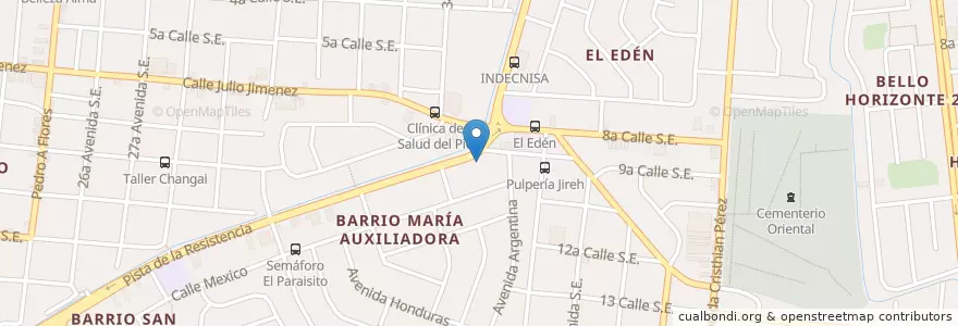 Mapa de ubicacion de Comedor la Mama Toña en Nicaragua, Departamento De Managua, Managua (Municipio).