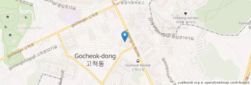 Mapa de ubicacion de 고척교회 en کره جنوبی, سئول, 구로구.