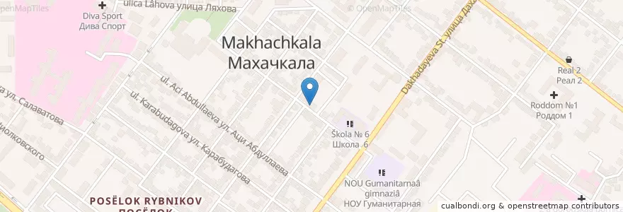 Mapa de ubicacion de Ресторан на Лермонтова en Russia, North Caucasus Federal District, Republic Of Dagestan, Makhachkala Urban Okrug.