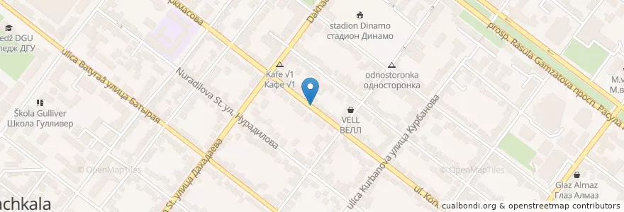 Mapa de ubicacion de Очаг en ロシア, 北カフカース連邦管区, Дагестан, Городской Округ Махачкала.