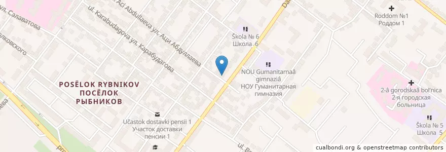 Mapa de ubicacion de Учкудук en روسيا, منطقة شمال القوقاز الفيدرالية, Дагестан, Городской Округ Махачкала.