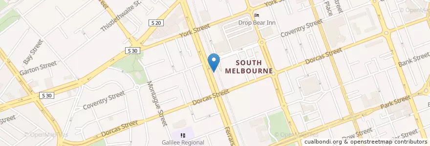 Mapa de ubicacion de Only About Children en أستراليا, ولاية فيكتوريا, City Of Port Phillip.
