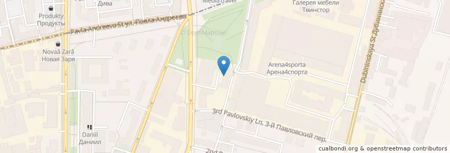 Mapa de ubicacion de Prime en Rusland, Centraal Federaal District, Moskou, Южный Административный Округ, Даниловский Район.
