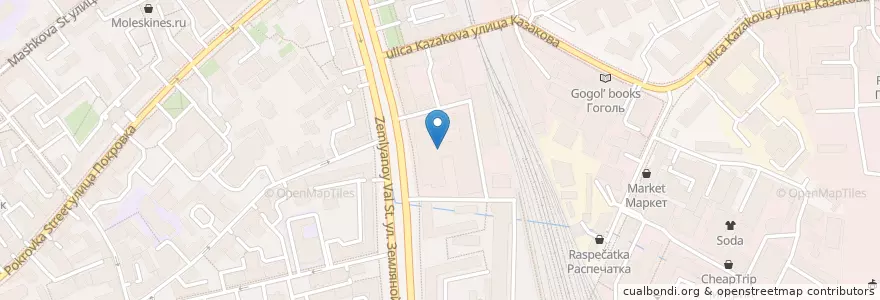 Mapa de ubicacion de Prime en Russie, District Fédéral Central, Moscou, Центральный Административный Округ, Басманный Район.