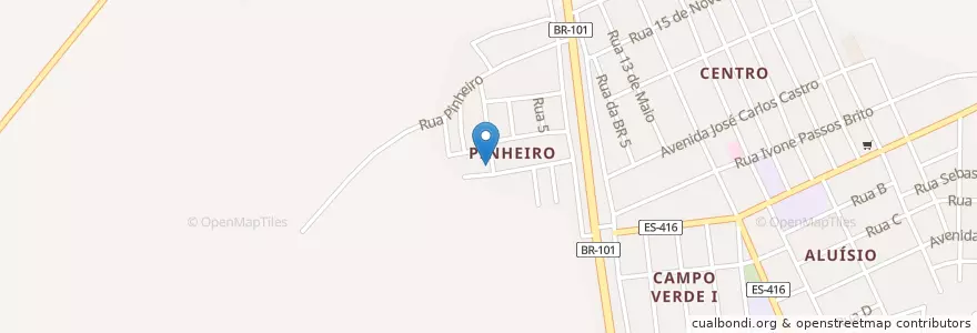 Mapa de ubicacion de EMEF João Ferreira de Araújo en 브라질, 남동지방, 이스피리투산투, Região Geográfica Intermediária De São Mateus, Microrregião São Mateus, Conceição Da Barra.