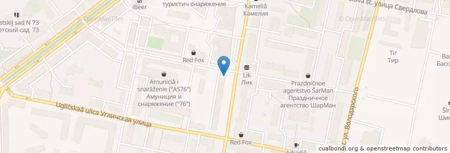 Mapa de ubicacion de Аптека en Russia, Distretto Federale Centrale, Oblast' Di Jaroslavl', Ярославский Район, Городской Округ Ярославль.