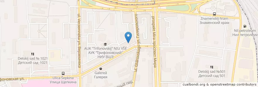 Mapa de ubicacion de Библиотека украинской литературы en Russia, Central Federal District, Moscow, Central Administrative Okrug, Meshchansky District.