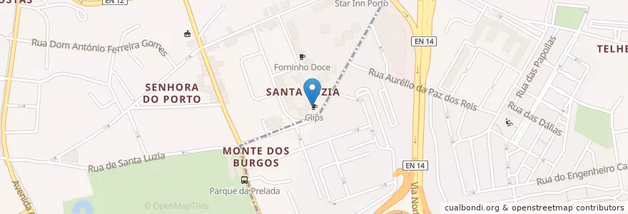 Mapa de ubicacion de Clips en Portugal, Norte, Área Metropolitana Do Porto, Porto, Porto, Ramalde.