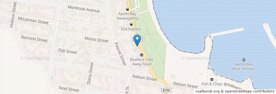 Mapa de ubicacion de Iluka en أستراليا, ولاية فيكتوريا, Shire Of Colac Otway.