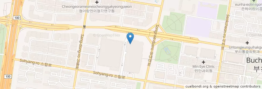 Mapa de ubicacion de CGV 소풍(CGV Sopoong) en Güney Kore, 경기도, 부천시.