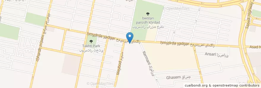 Mapa de ubicacion de بانک ملی en Irán, Teherán, شهرستان تهران, Teherán, بخش مرکزی شهرستان تهران.