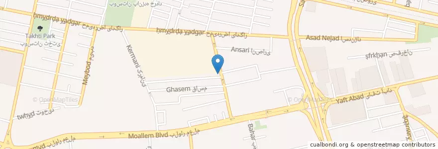 Mapa de ubicacion de مسجد حضرت ابالفضل en Irán, Teherán, شهرستان تهران, Teherán, بخش مرکزی شهرستان تهران.