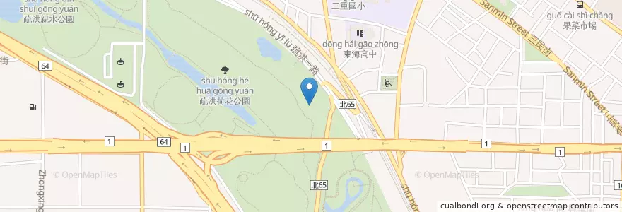 Mapa de ubicacion de 二重疏洪道萬善同 en Taiwan, Nuova Taipei.