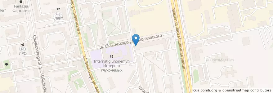 Mapa de ubicacion de Детская библиотека en Russland, Föderationskreis Ural, Oblast Swerdlowsk, Городской Округ Екатеринбург.