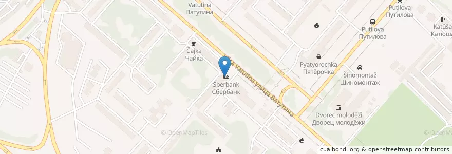 Mapa de ubicacion de Сбербанк en 俄罗斯/俄羅斯, 西伯利亚联邦管区, Омская Область, Омский Район, Городской Округ Омск.