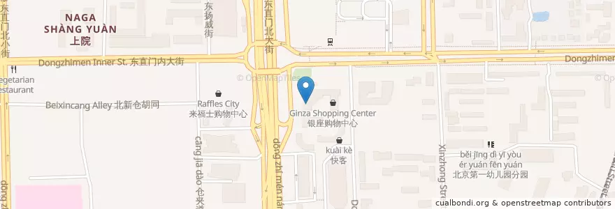 Mapa de ubicacion de 平安银行 en China, Beijing, Hebei, Dongcheng District.