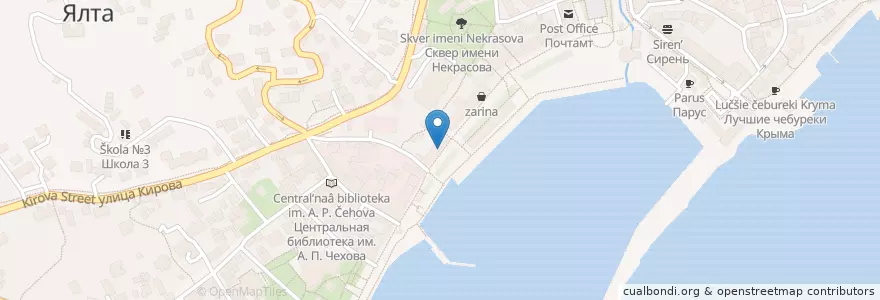 Mapa de ubicacion de Солохина кухня en Russland, Föderationskreis Südrussland, Autonome Republik Krim, Republik Krim, Jaltaer Stadtrat, Stadtkreis Jalta.