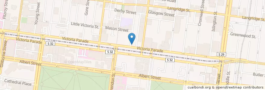 Mapa de ubicacion de Baden Powell Hotel en Avustralya, Victoria, City Of Yarra.
