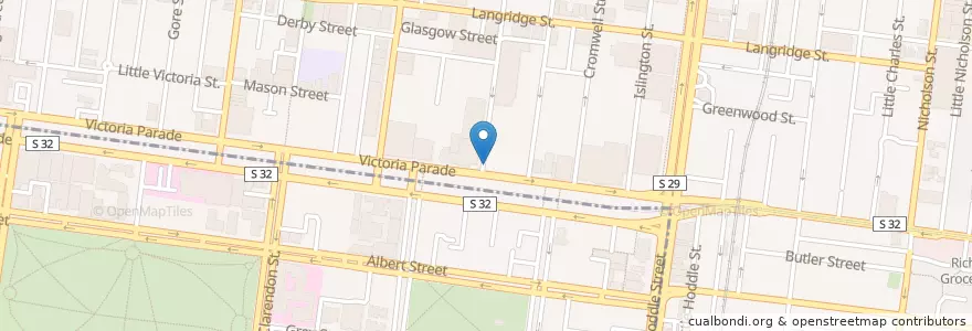 Mapa de ubicacion de Prince Patrick Hotel en Australia, Victoria, City Of Yarra.