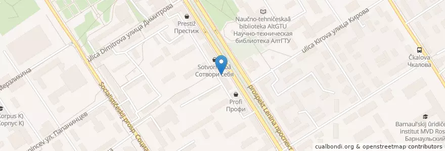 Mapa de ubicacion de Subway en ロシア, シベリア連邦管区, アルタイ地方, バルナウル管区.