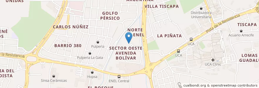 Mapa de ubicacion de Restaurante Campestre El Bosque en Никарагуа, Departamento De Managua, Managua (Municipio).