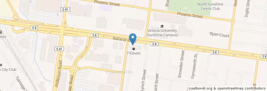 Mapa de ubicacion de 7-Eleven en オーストラリア, ビクトリア, City Of Brimbank.