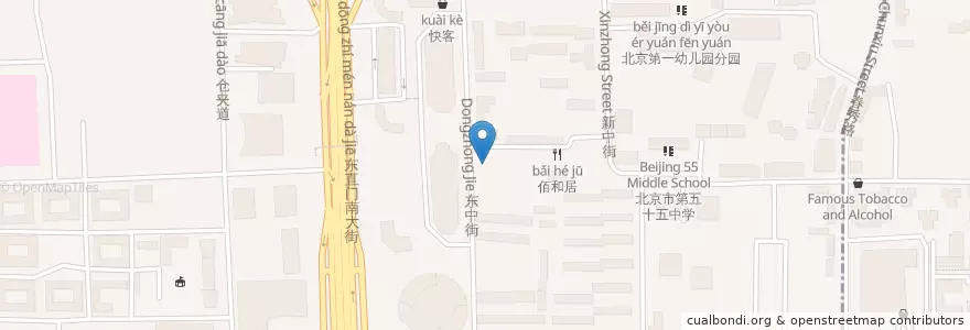 Mapa de ubicacion de 宏状元 en Chine, Pékin, Hebei, 东城区.