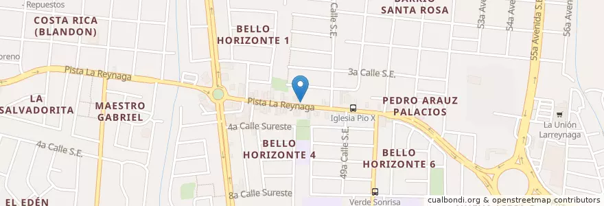 Mapa de ubicacion de Princess Bar en Nicarágua, Departamento De Managua, Managua (Municipio).