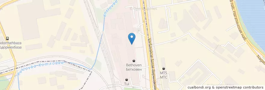 Mapa de ubicacion de Авангард "Варшавский" en Rússia, Distrito Federal Central, Москва, Южный Административный Округ, Нагорный Район.