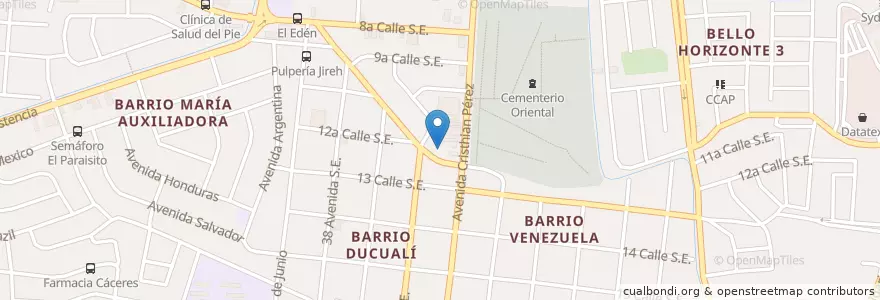 Mapa de ubicacion de Puesto de Salud Mártires de Julio en Nicaragua, Departamento De Managua, Managua (Municipio).