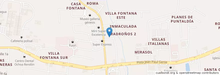 Mapa de ubicacion de Mesón Real en Nicaragua, Departamento De Managua, Managua (Municipio).