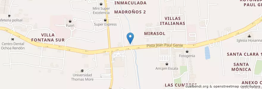 Mapa de ubicacion de Porto Fino en Nicaragua, Departamento De Managua, Managua (Municipio).